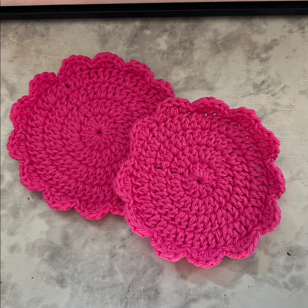 2 Handmade Crochet Coasters - Picture 8 of 8